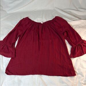 Women's Red Off-Shoulder Top